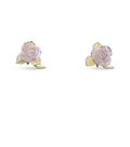 Blushing Rose Earrings - Petite Post