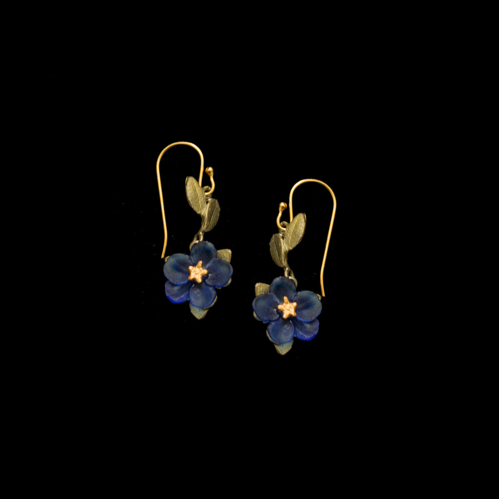 Blue Violet Wire Earrings