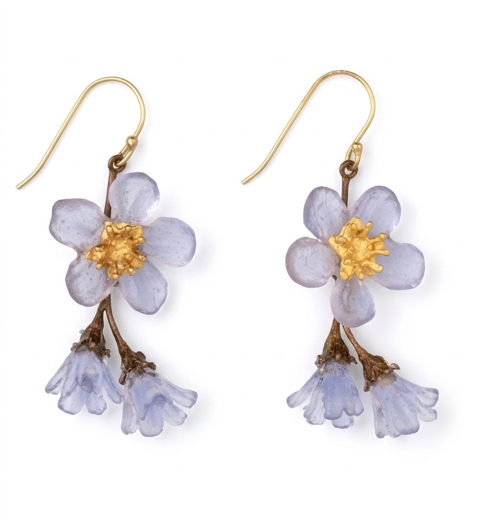 Cherry Blossom Earrings - Wire Drop
