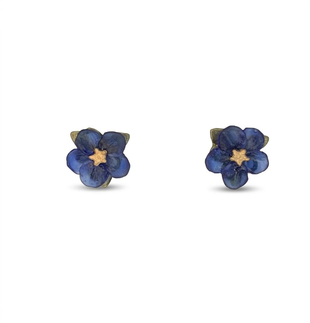Blue Violet Earrings - Petite Post