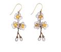 Cherry Blossom Earrings - Wire Drop Pearl